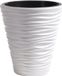 Prosperplast Plantenpot/bloempot Sand Dunes - buiten/binnen - kunststof - wit - D39 x H43 cm - met binnenpot