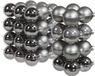 Merkloos / Sans marque Othmar Decorations Bv 52x stuks glazen kerstballen titanium grijs 6 en 8 cm mat/glans