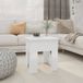 Maison Exclusive - Table basse, blanc laqué, 40x40x42 cm, panneau de particules