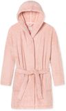 SCHIESSER Essentials badjas - dames kamerjas teddy fleece comfort fit roze