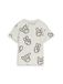 Tom Tailor - Oversized T-shirt met patroon - Maat 104/110 - off white grey hand design