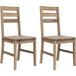 Chaises de salle à manger en bois massif d'acacia - Lot de 2