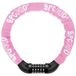 Chaîne Antivol à combinaison Antivol de vélo - 830 mm - 7 mm acier trempé - Rose clair