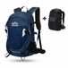 CarryQuest® - Sac à dos de randonnée d'extérieur 25L - Sac à dos léger en nylon avec réservoir d'eau - Système de boisson - Housse de pluie - Ventilation dorsale - Design patchwork - 45x27x17 cm - Bleu