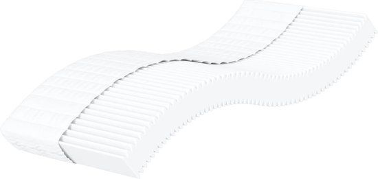 vidaXL Schuimmatras hardheid H2 H3 90x190 cm wit