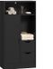 Homcom Badkamerkast - Spaanplaat - 50x25x100 cm - Zwart