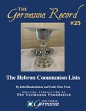 Hebron Communion Lists 1775 - 1812: Germanna Record 25