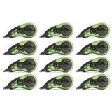 D.RECT Green Correctiemuis | Mouse Correctieroller met bandbeschermkap correctietape 4,2 mm x 10 m x 12 stuks