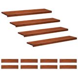 vidaXL Trapmatten 12 st Bruin 120 x 30 x 2 cm Massief beukenhout
