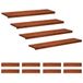 vidaXL Trapmatten 12 st Bruin 120 x 30 x 2 cm Massief beukenhout