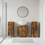 Maison Exclusive Ensemble de meubles de salle de bain exclusif - Système DELFT, 3 pièces en chêne fumé