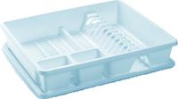PlasticForte Afwas afdruiprek met lekbak - Lichtblauw - 48 x 38 x 10 cm