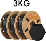 Mattes filament PLA - filament pour imprimante 3D 1,75 mm - FDM - bobine de 3 kg - Haute précision dimensionnelle - Noir