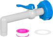 Strend Pro Robinet de vidange, jardin, 3/4 pouce - 90°, 25 mm, avec adaptateur pour cuve IBC, PVC