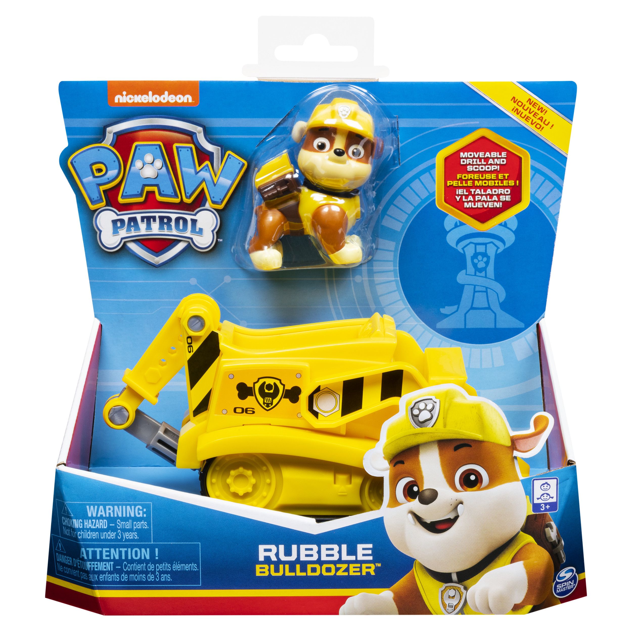 Spin Master PAW Patrol Rubble's Bulldozer Toy Car with Figure - 68% Recycled Plastic - Sustainable Toy