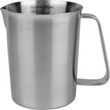 Krumble Maatbeker met Schenktuit - 500 ml - RVS - Zilver