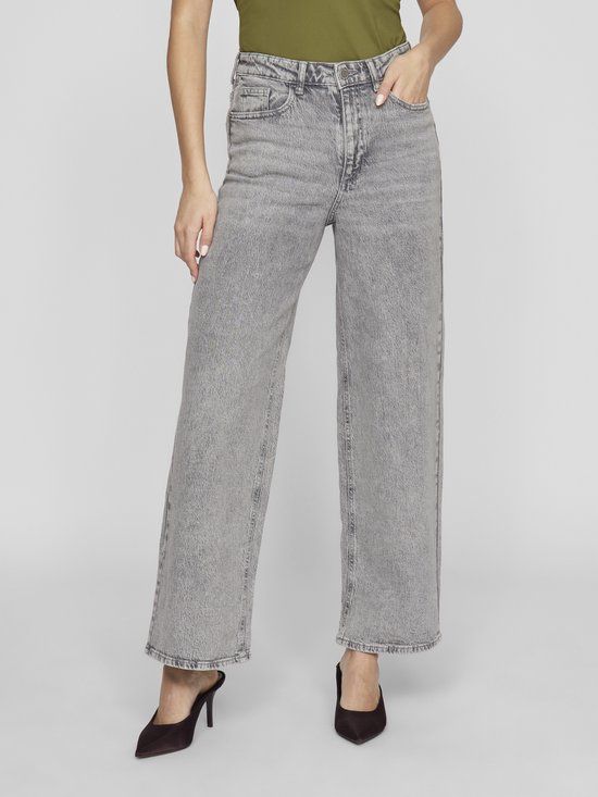 VILA Wide fit jeans VIFREYA high-waist Light Grey Denim