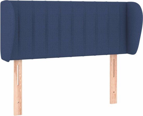 vidaXL Hoofdbord met randen 103x23x78/88 cm stof blauw