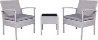 Happy Garden MINORQUE tuinset voor 2 personen - grijs
