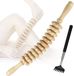 oCreon Fasciabal Fasciarol Hout met Handvat Massageroller Rug Maderotherapie Roller Krabhand Rugkrabber Uittrekbaar Stijlhout Fasciastaaf