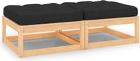 Maison Exclusive - Tuinstoel met kussens, 2 stuks. Gemaakt van massief grenenhout