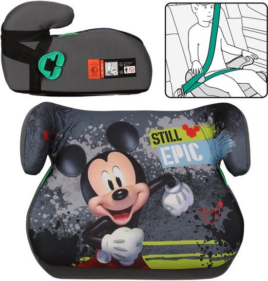 Lilo & Stitch Disney Mickey Mouse Autostoeltje met gordel, autostoeltje, stoelverhoger voor jongens 22-36 kg, 125-150 cm