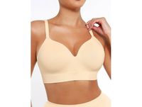 Feelingirl Soutien-gorge push-up sans armatures, sans coutures, confort, couverture intégrale, XL, nudité