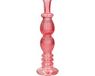 Ideas 4 Seasons vase/bougeoir Florence Ribbel - koraal rood glas - helder - D9 x H28 cm