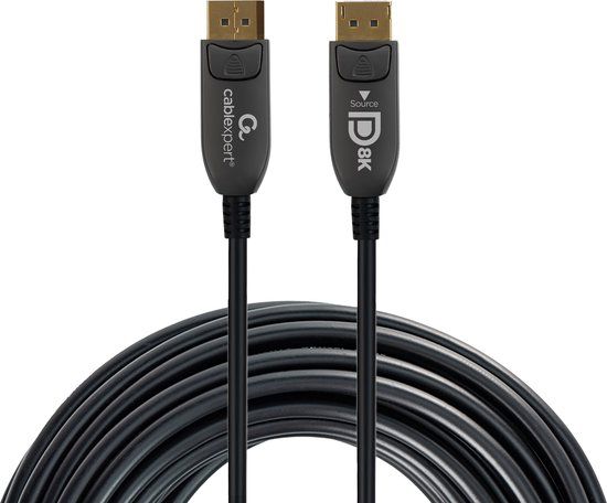 Gembird CC-DP8K-AOC-5M DisplayPort kabel Zwart 5m