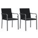 VidaXL Tuinstoel Terras Gecapitonneerde zitting Polyester Grijs