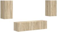 vidaXL Tv-meubelset Sonoma Eiken Bewerkt Hout Set van 4