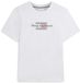 Tommy Hilfiger Heren T-shirt Katoen Korte Mouw S Rood/Zwart/Wit