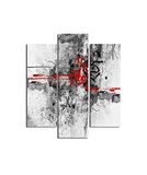 Homemania Wandafbeelding, rood, 3 stuks, Abstract van Living, Room-Multicolor, 57 x 0,3 x 60 cm, HM203MDF63, MDF