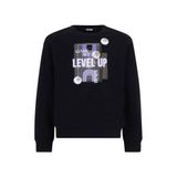 B.Nosy rechtvallende sweater met print - zwart
