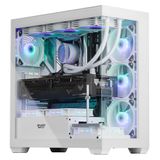 darkFlash ATX Mid-Tower PC-hoes, vooraf geïnstalleerde computerbehuizing met 4 PWM ARGB-fans, volledig zicht, dubbel gehard glas gaming-pc-hoes, type C-poort, ondersteunt tot 360 mm
