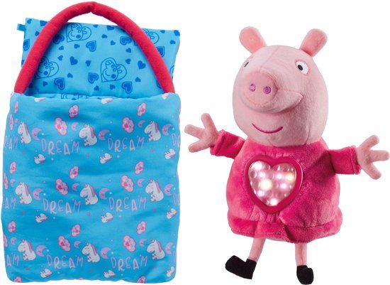 Peppa Pig Sleepover Peppa Knuffel - 25 cm - Multi