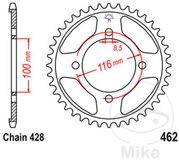 JT Sprockets JTR462.49 49T stalen achtertandwiel