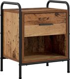 vidaXL Nachtkastje Oud hout 40 x 30 x 50 cm Bewerkt hout