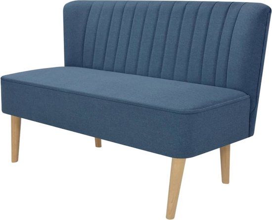 vidaXL Bank - Stof - Blauw - 117x55,5x77 cm