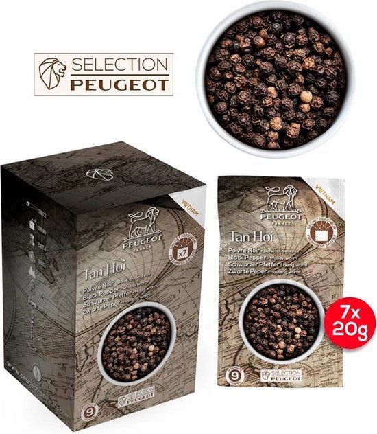 Peugeot Tan Hoi Zwarte Peper Zakjes - 7x20 G
