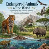 Endangered Animals of the World: An Adult Grayscale Coloring Book Celebrating Rare Tigers, Rhinos, Gorillas, Orangutans, Sea Turtles, and Other Threatened Wildlife