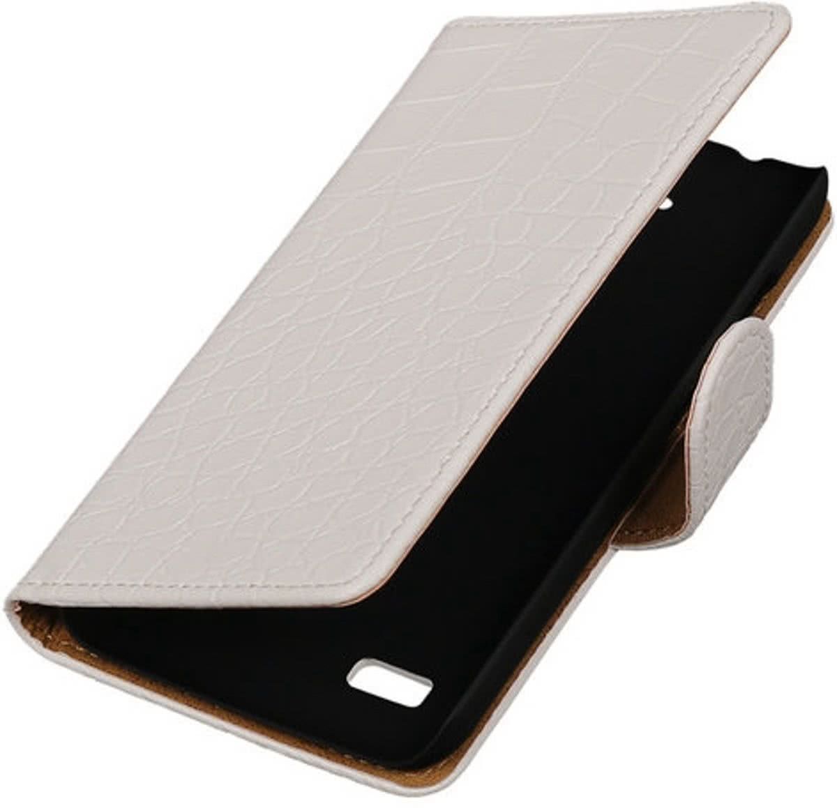 Best Cases Wit Krokodil Booktype Huawei Y560 / Y5 Wallet Cover Hoesje
