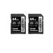 Lexar SILVER PRO SD-kaart 2x64 GB, UHS-II SD-geheugenkaart, V60, U3, C10, tot 280 MB/s lezen, 130 MB/s schrijven, SDXC-kaart voor DSLR/Camera/Professionele fotograaf/videograaf/liefhebber