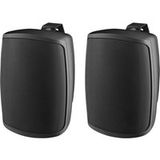 Monacor WALL-04T/SW PA-haut-parleur mural 2 W noir 1 paire