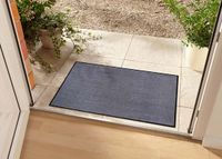 Tapeso Effen deurmat Plain wasbaar 30°C - grijs 80x120 cm