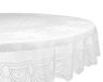 DII Home Essentials Tafelkleed, rond, 100% polyester, machinewasbaar, shabby chic, vintage, bloemenkant, 160 cm
