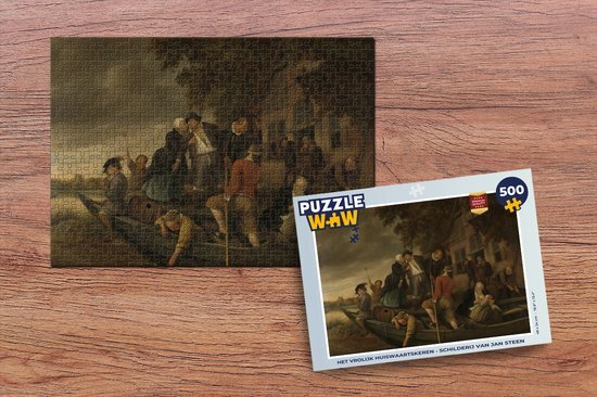 MuchoWow Puzzel Het vrolijk huiswaartskeren - Jan Steen - Legpuzzel - Puzzel 500 stukjes