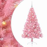 vidaXL - Plastique - Pré-éclairé - Sapin de Noël - avec - 150 - LED - Rose - 150 - cm - PVC