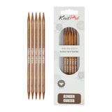 KnitPro Ginger Cubics breinaalden met dubbele punten, 15 cm (6") - 6,50 mm US 10.5
