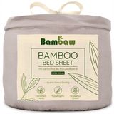 Bambaw Luxe Bamboe 2-Persoons Hoeslaken 200x200cm – Grijs